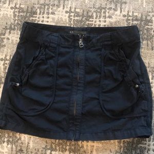 Armani exchange navy mini skirt